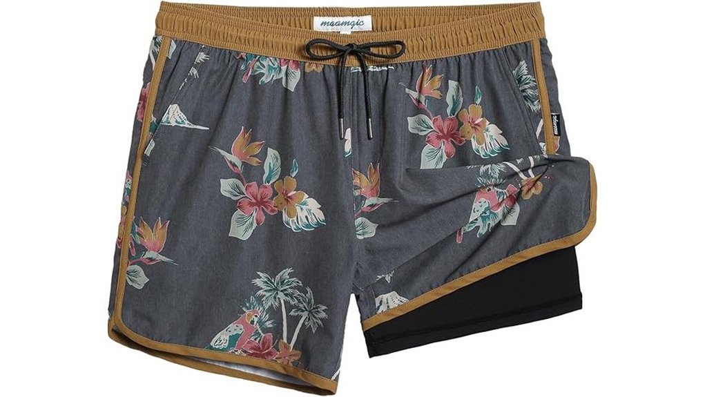vintage 2 in 1 swim trunks