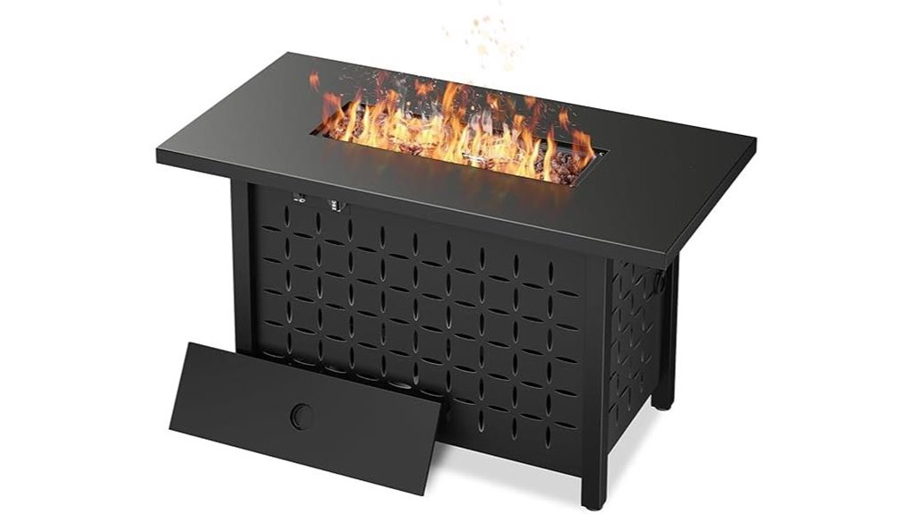 vongrasig 43 inch gasfirepit table