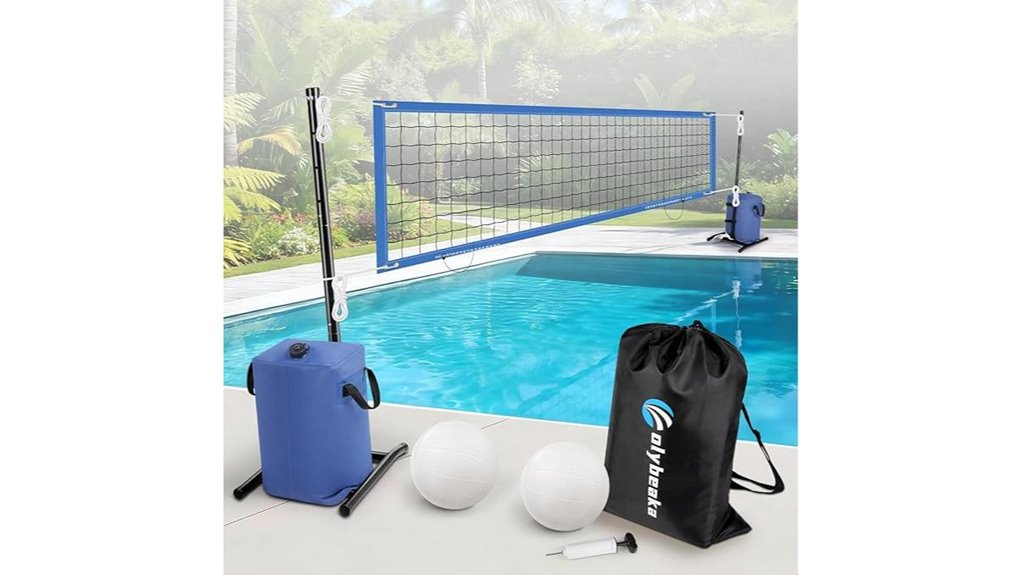water filled 30ft pool volleyball