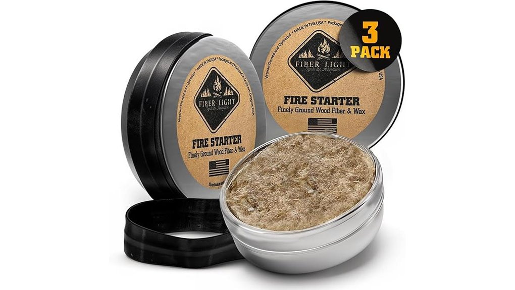 water resistant wood firestarter set
