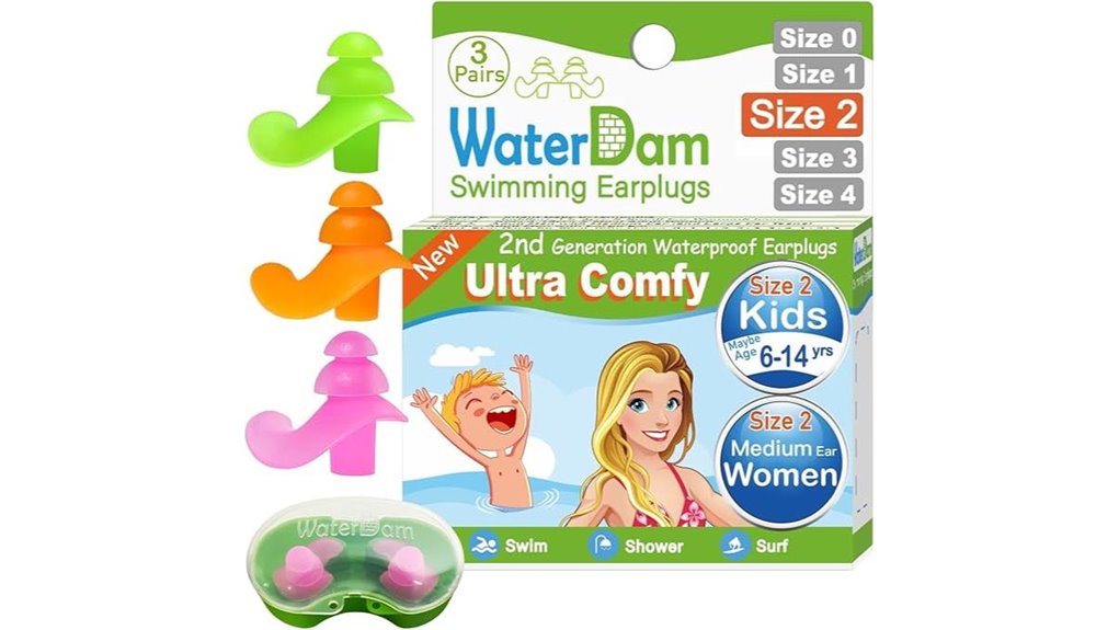 waterdam waterproof earplugs swimmers