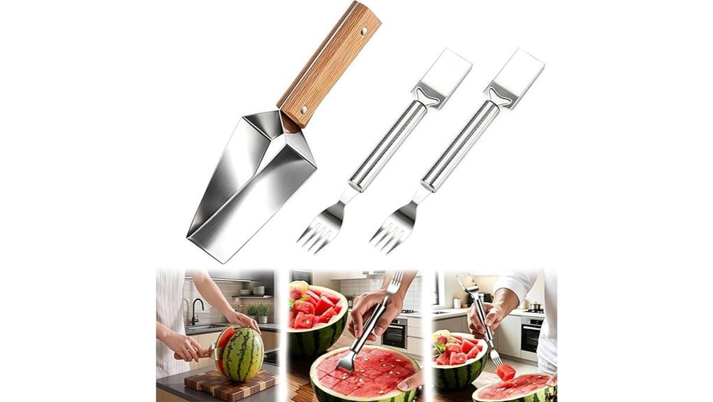 watermelon dual fork knife