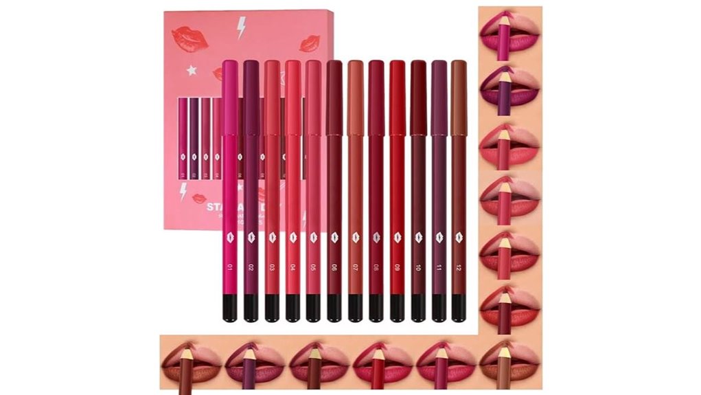 waterproof 12 color matte liners