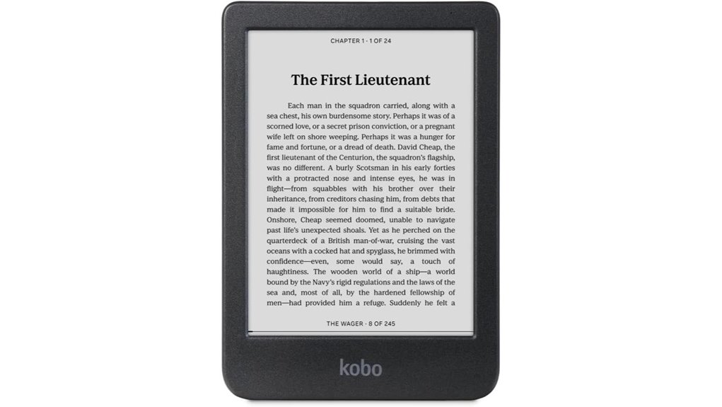 waterproof 6 inch glare free ereader