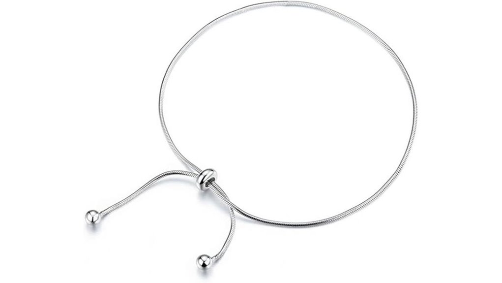waterproof adjustable stainless anklet