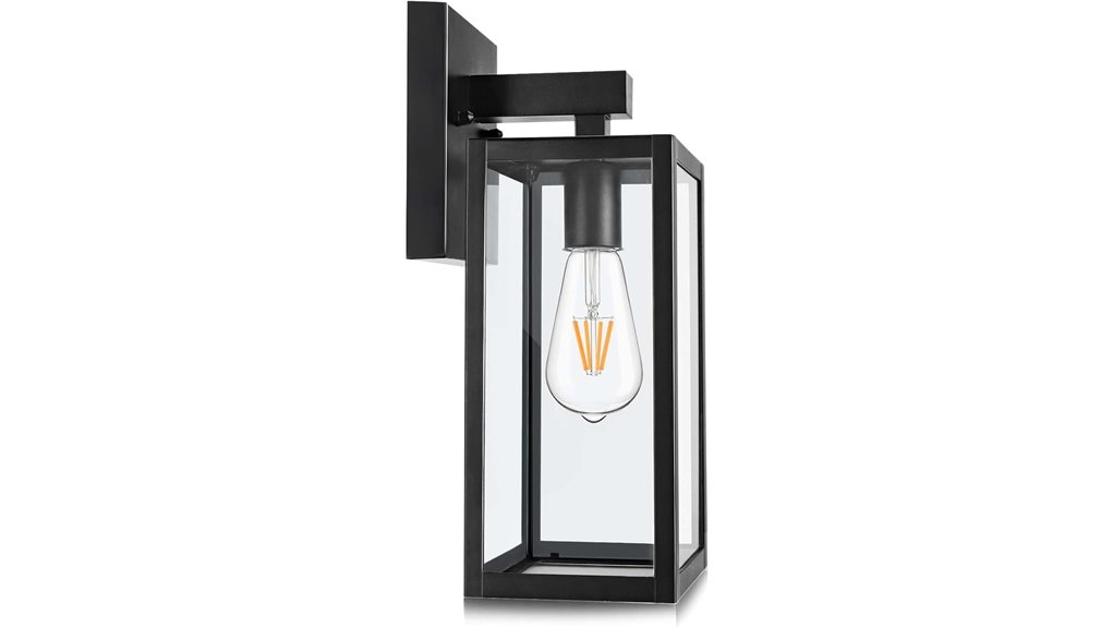 waterproof black wall lantern