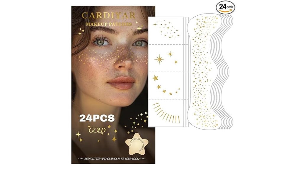 waterproof gold glitter freckles