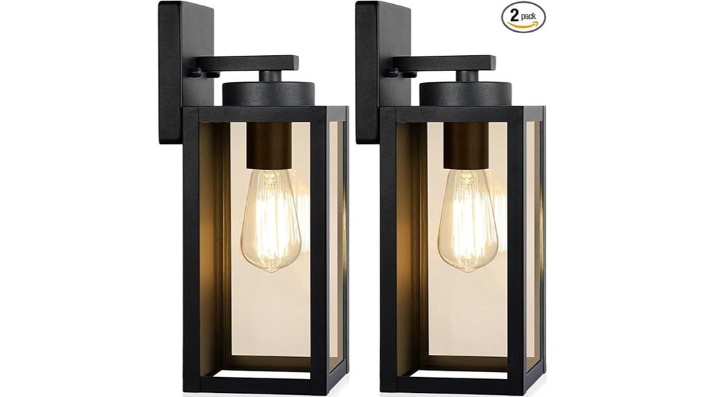 waterproof matte black lanterns