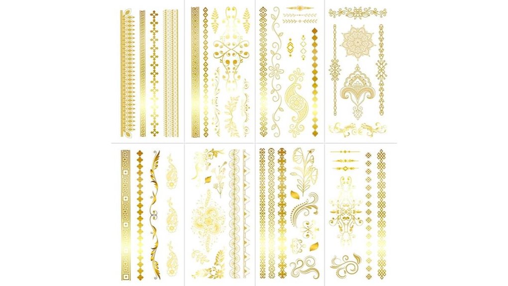 waterproof metallic gold tattoos