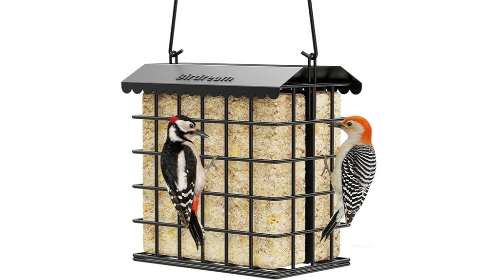 weatherproof double suet feeder