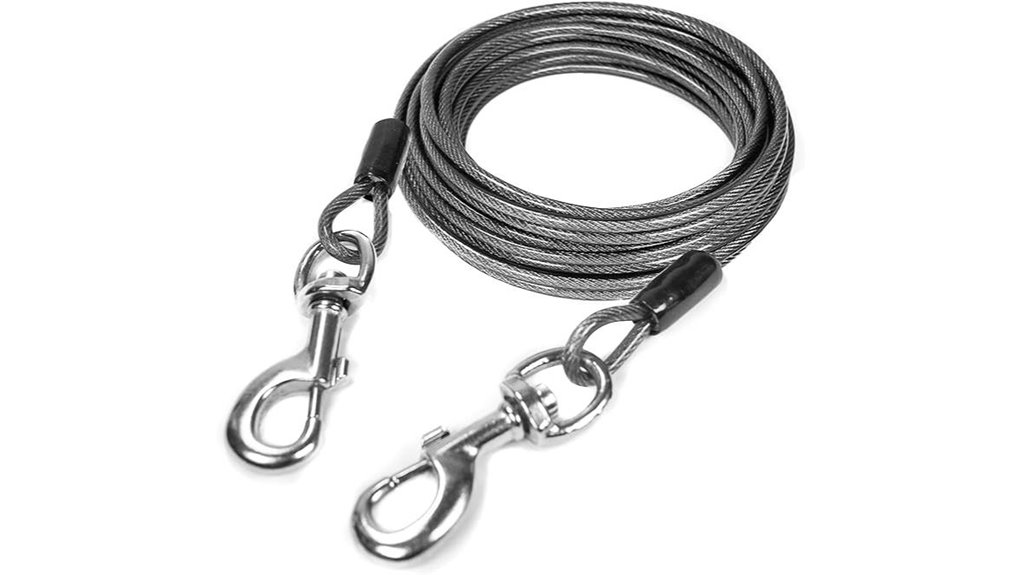 weatherproof steel tie out cable
