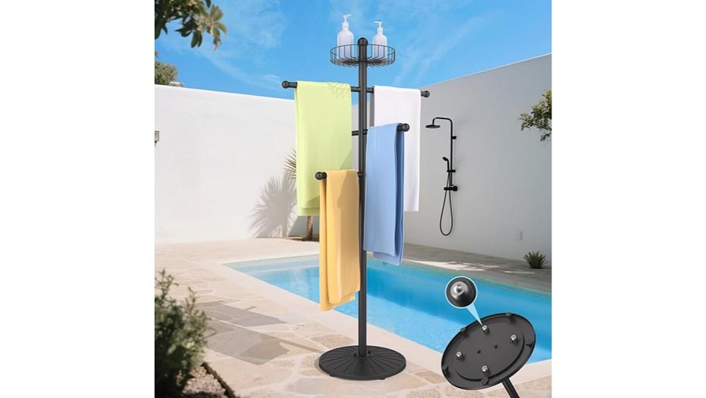 weighted outdoor 12 towel rack