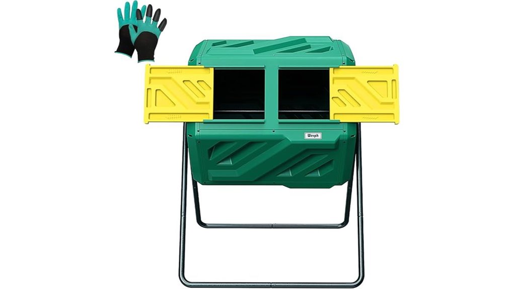 werph 43 gallon compost glove tumbler