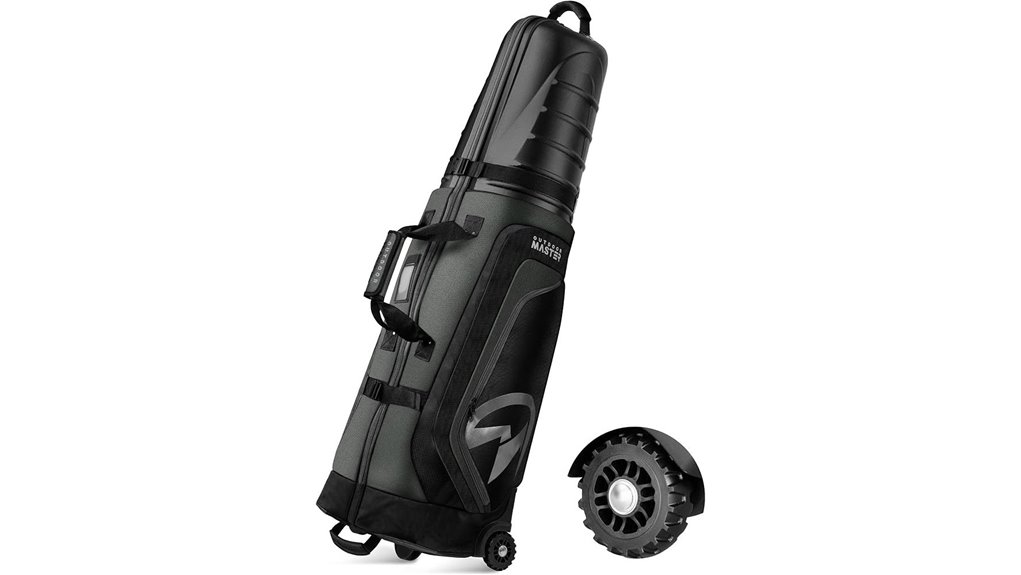 wheeled hard cased golf bag
