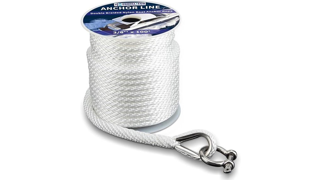 white 100ft anchor rope