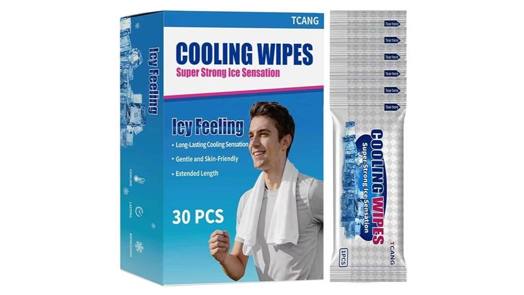 white 30 pack cooling wipes