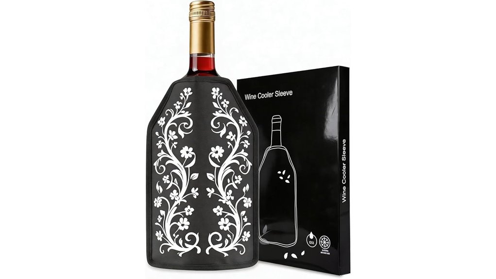 white floral wine chiller