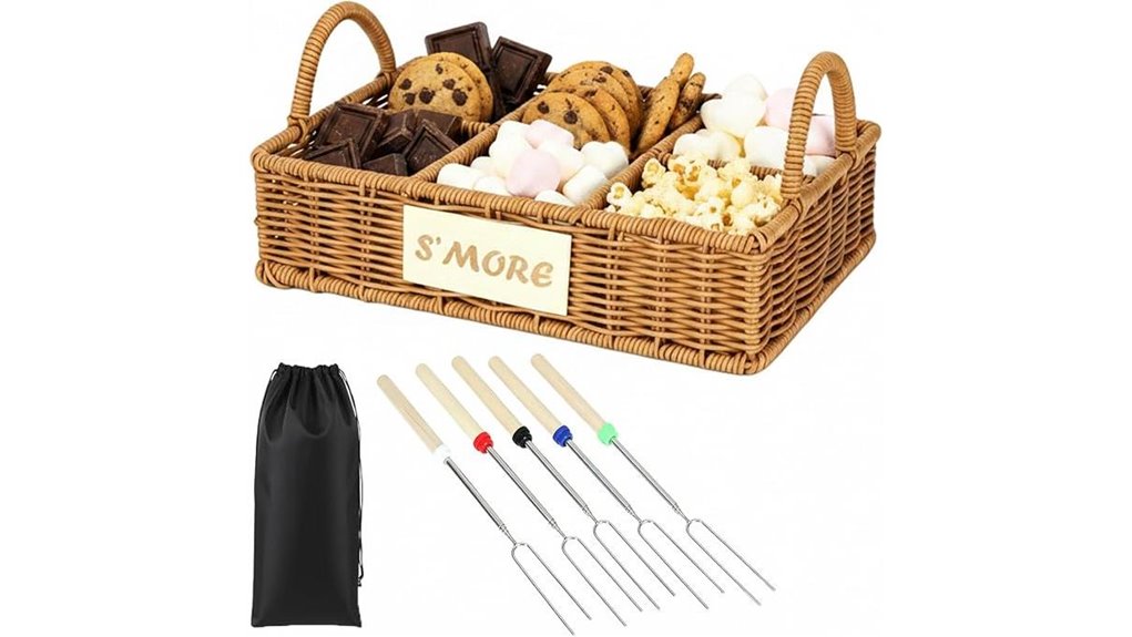 wicker s mores caddy 5 sticks