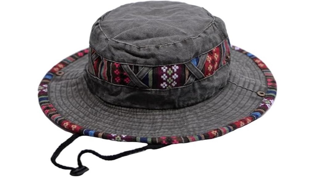wide brim floral uv hat