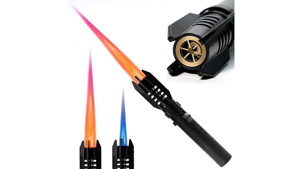windproof refillable safety lock torch