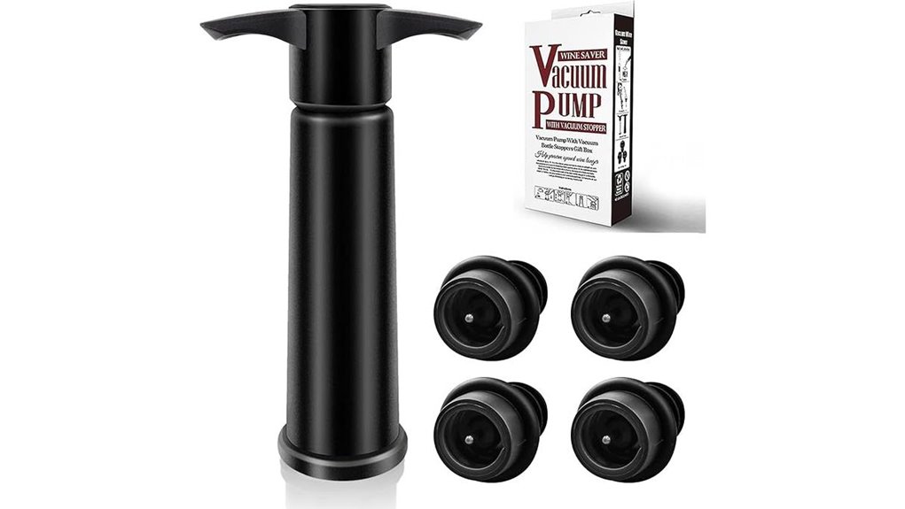 wine saver pump four stoppers