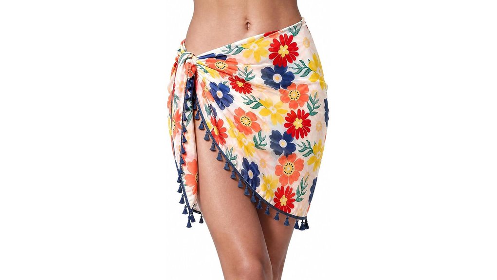 women s chiffon tassel sarong