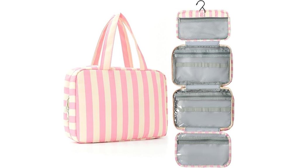 women s pink waterproof toiletry