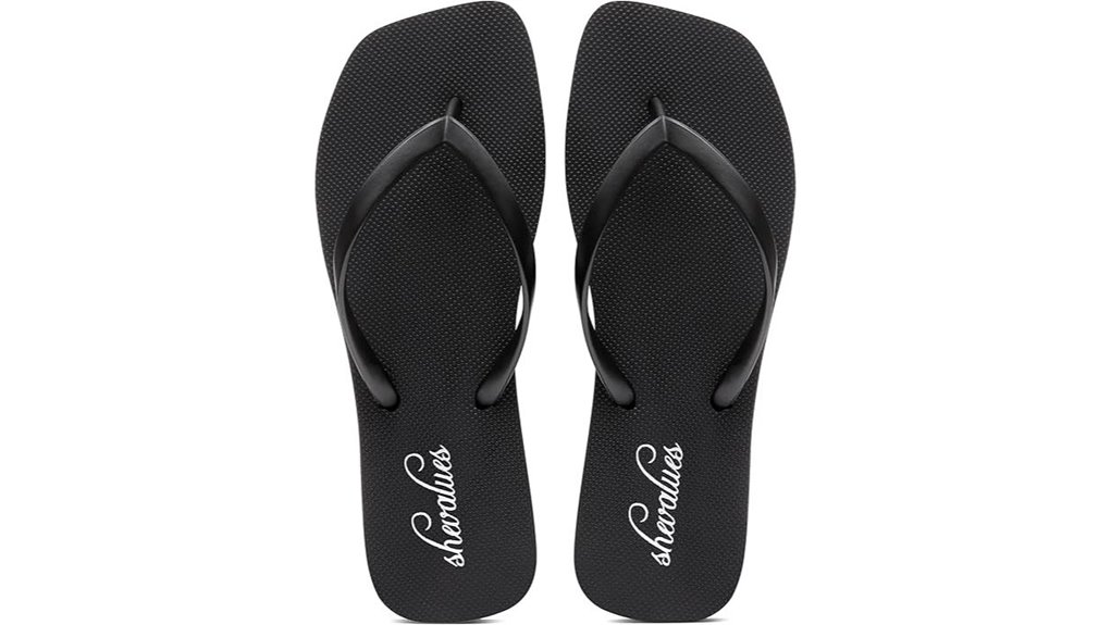women s slim square toe flipflops