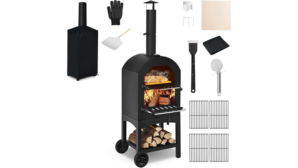 wood fired outdoor pizza oven