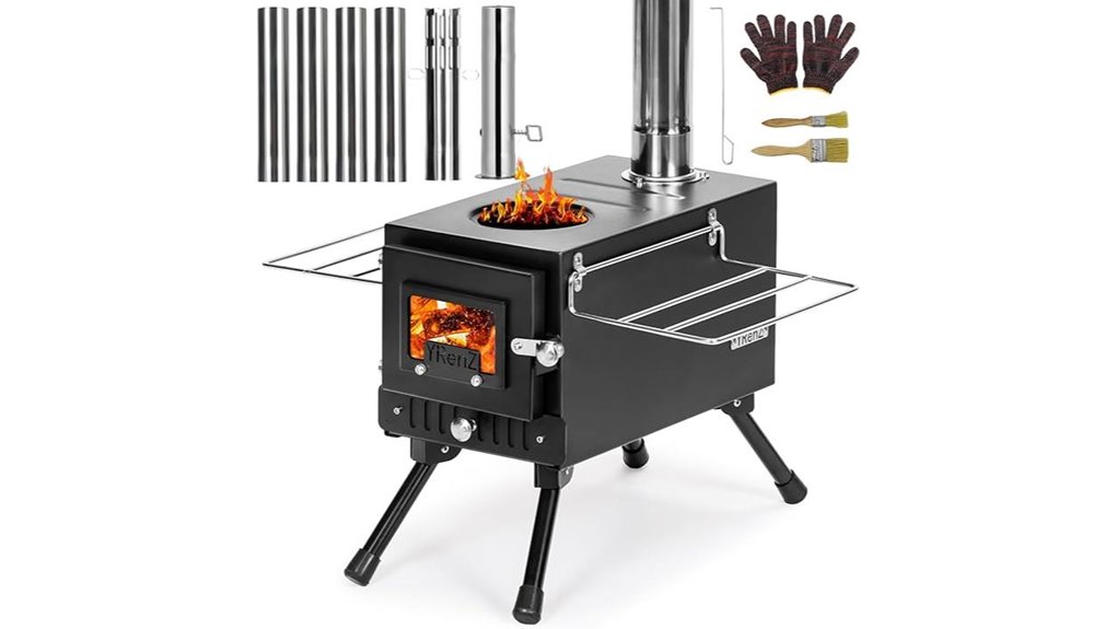 wood fueled 7 section tent stove