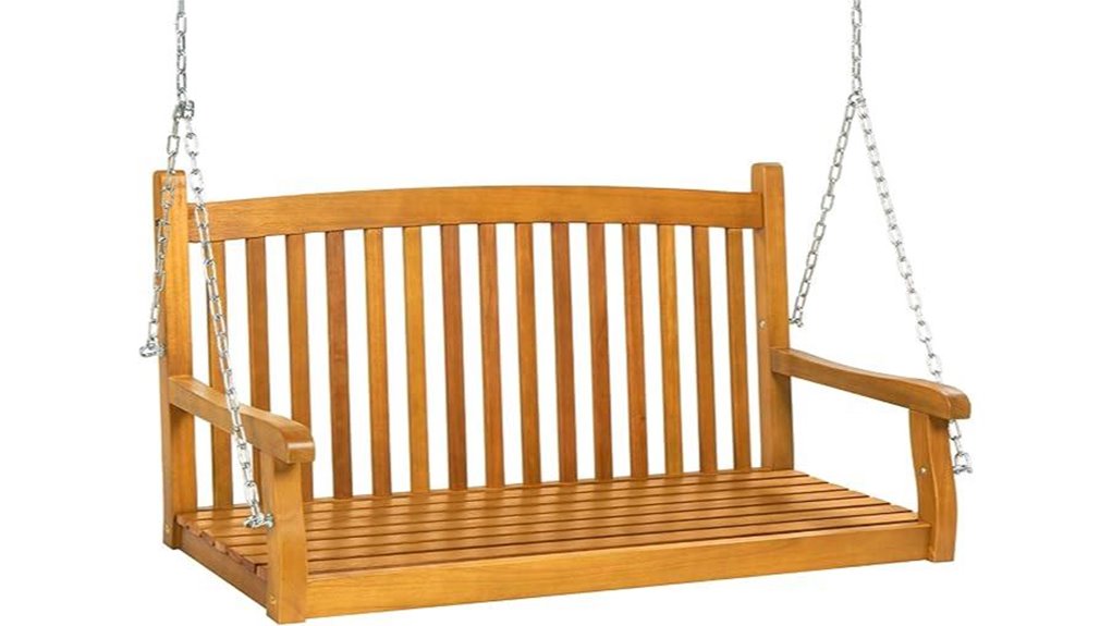 wooden 48 inch 500lb swing