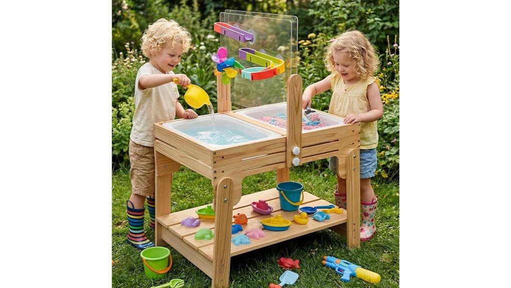 wooden water sand adjustable table