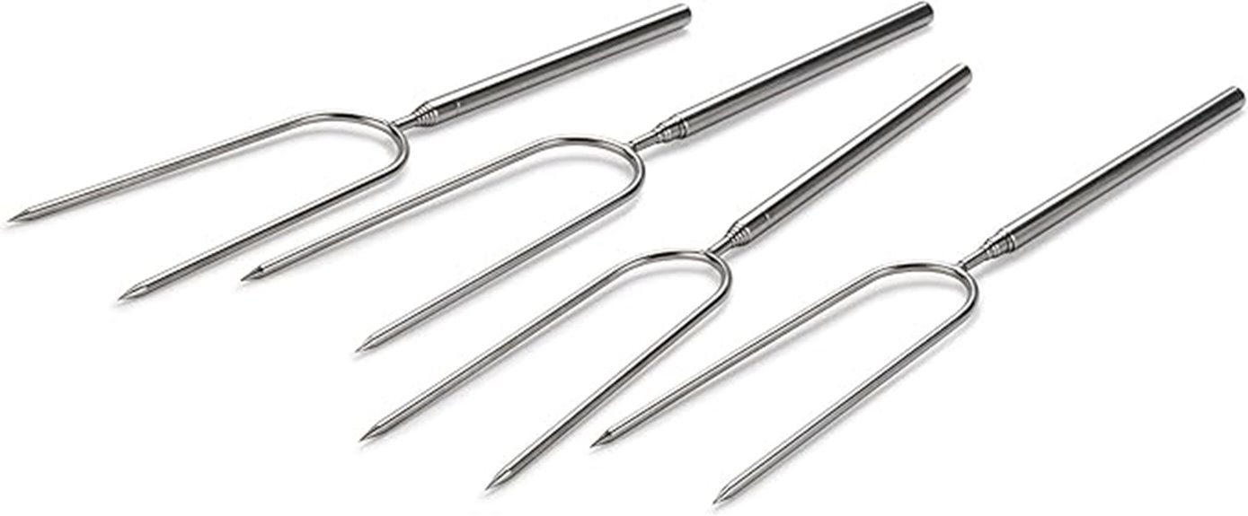 woodriver stainless campfire forks