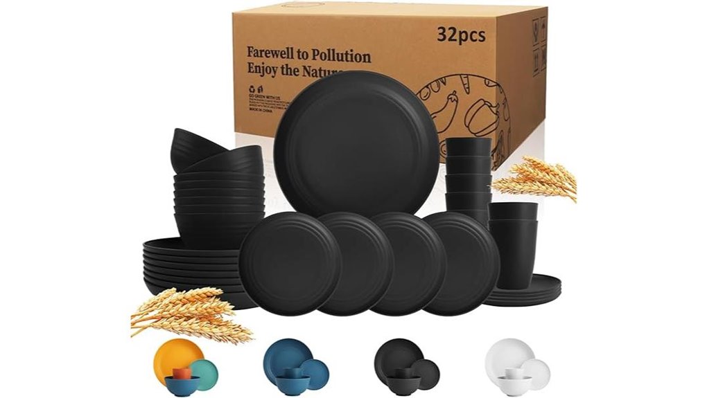 wrova black melamine set