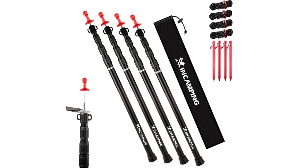 xincamping heavy duty poles