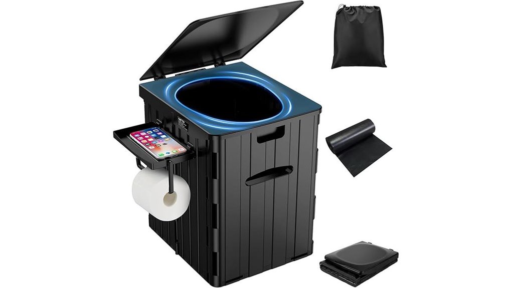 xl foldable camping toiletshelf