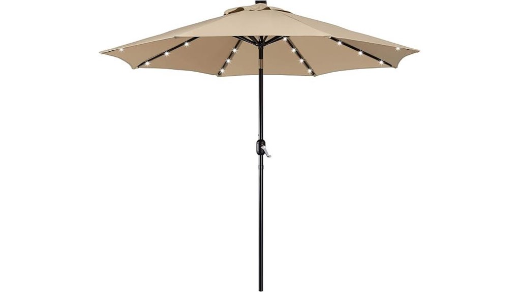 yaheetech solar patio umbrella