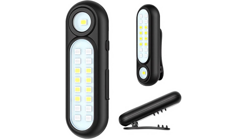 yaklim clip on rechargeable flashlight