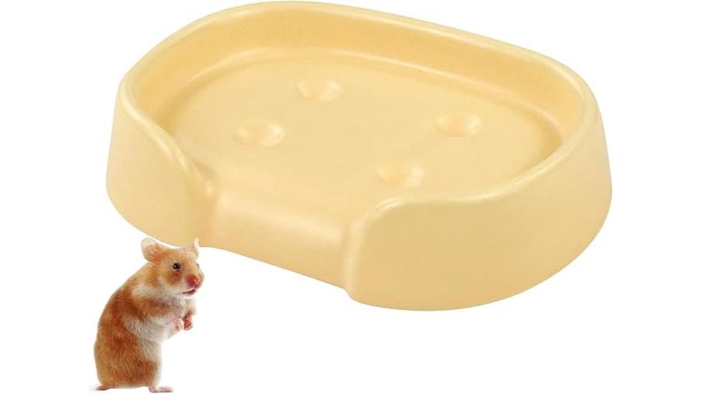 yellow ceramic hamster pad