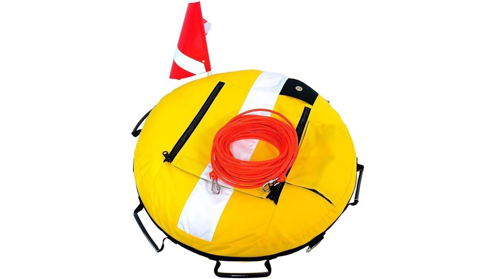 yellow white rope float