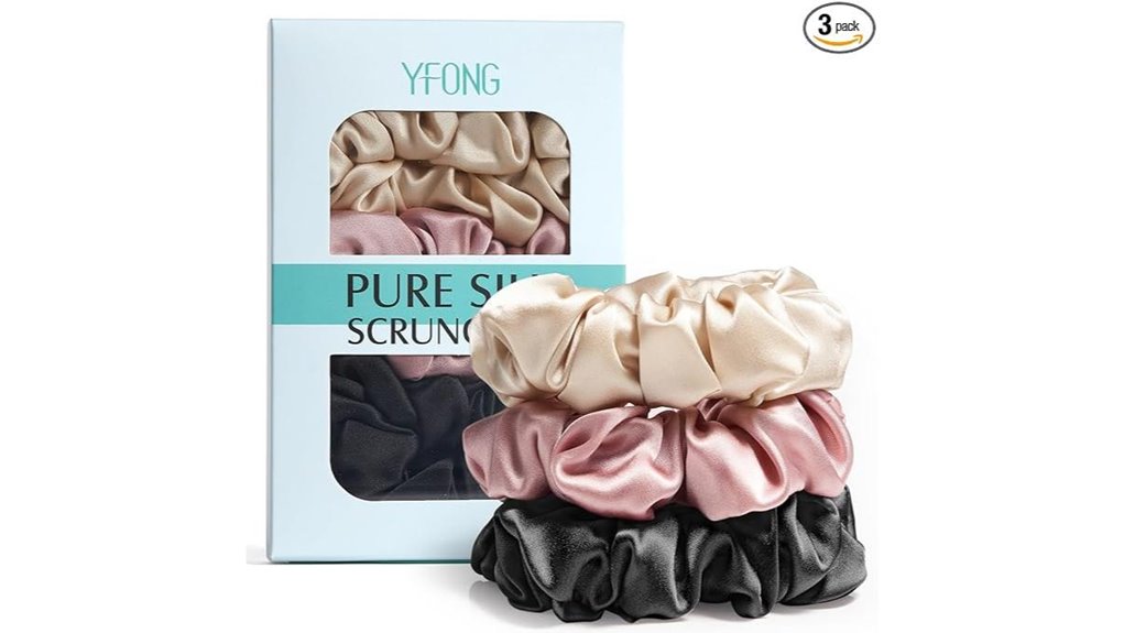 yfong silk scrunchie trio