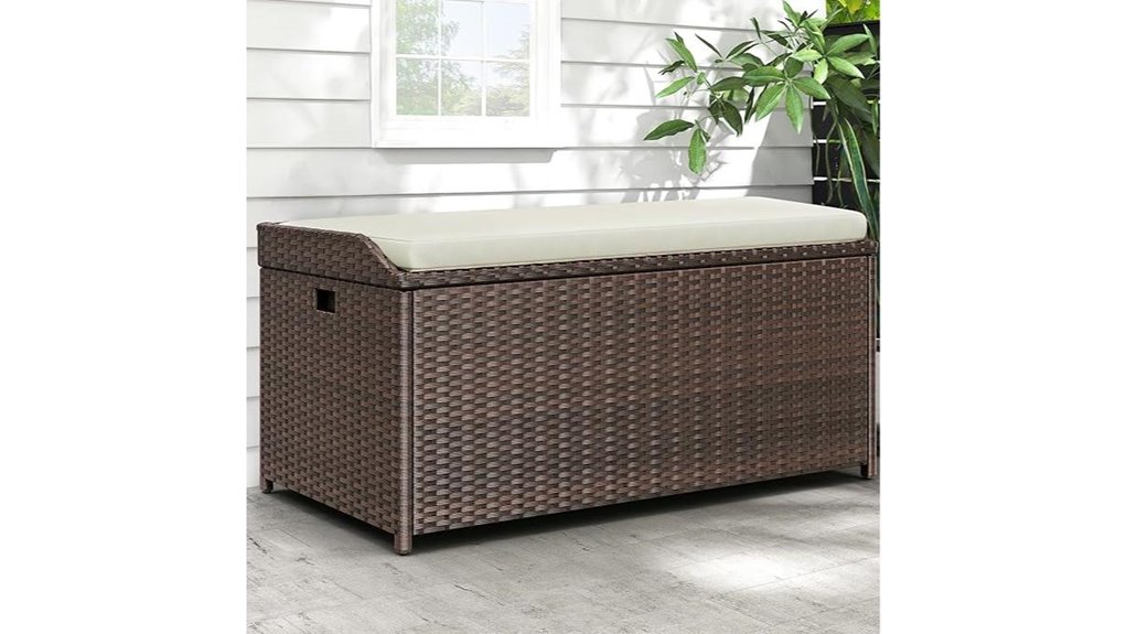 yitahome 70gallon rattan bench