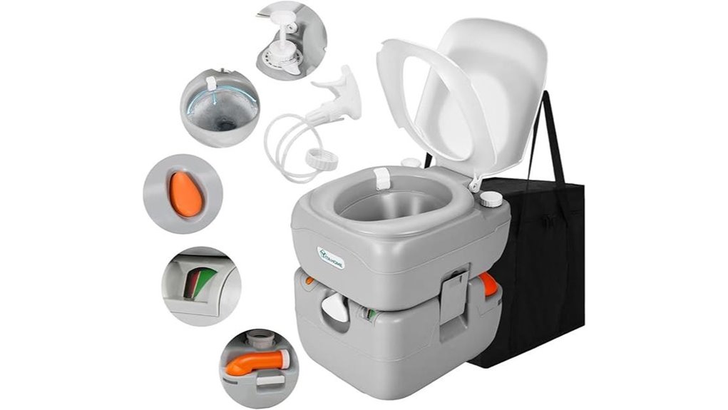 yitahome portable 5 8 gallon toilet