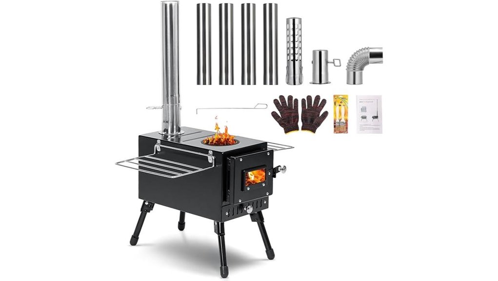 yrenz 7 section tent stove