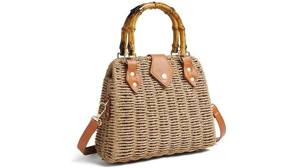 zide woven straw satchel