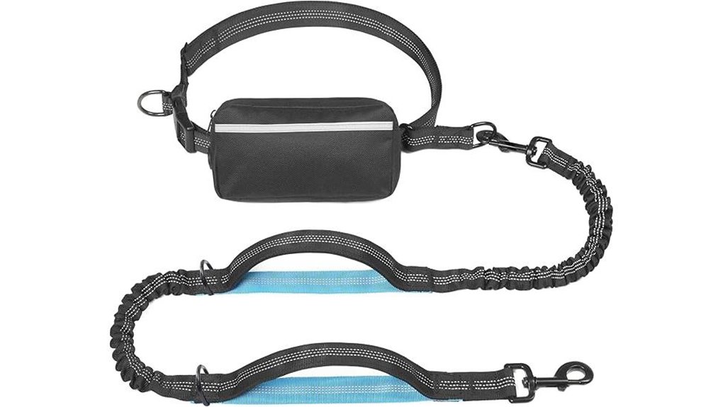 zippered hands free dog leash