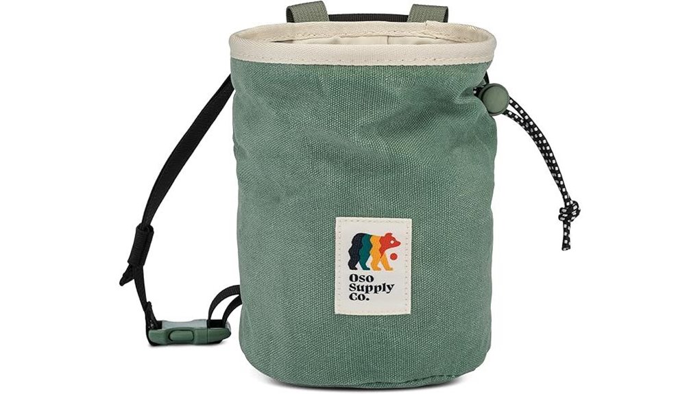 zippered mesh chalk bag