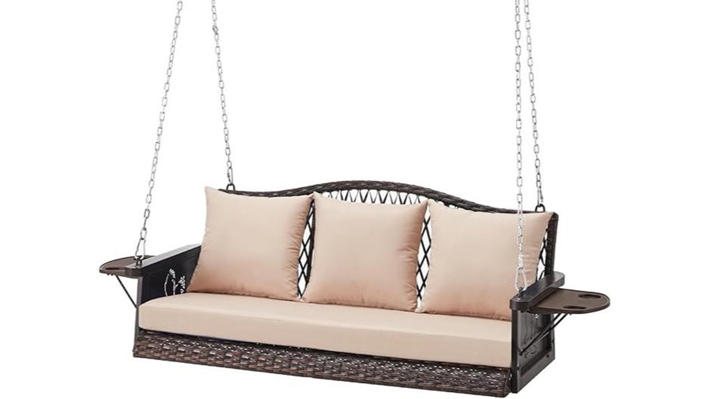 zzw 3 seat wicker swing